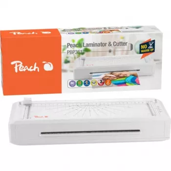 Plastifieuse Peach 511189 3 en 1 PBP351 A4 à chaud et à froid avec massicot et arrondisseur de coins