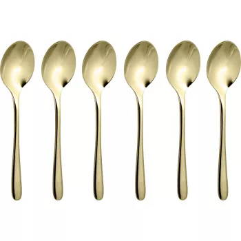 Ensemble de 6 cuillères à espresso Sambonet Taste PVD or