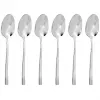 Ensemble de 6 fourchettes à moka Sambonet Rock – acier inoxydable poli miroir