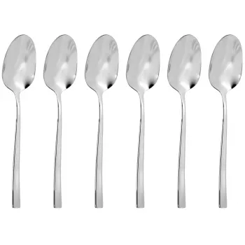 Ensemble de 6 fourchettes à moka Sambonet Rock – acier inoxydable poli miroir