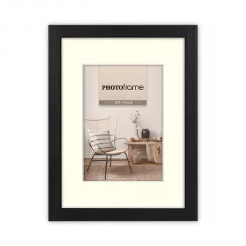 ZEP Malmo cadre photo noir 20x30/30x40 cm en bois avec passe-partout V4534B