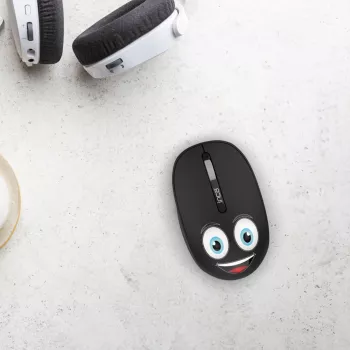 INCA Souris sans fil 1200 DPI / 3 boutons / 2,4 GHz USB-A WEENY Emoji noire (IWM-245RS)