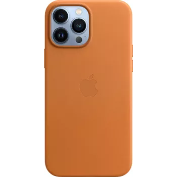 Étui en cuir Apple avec MagSafe pour iPhone 13 Pro Max (6,7 pouces) - Golden Brown (MM1L3ZM/A)