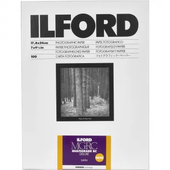 ILFORD Multigrade RC Deluxe Glossy papier photo noir et blanc à contraste variable 18x24 cm 100 feuilles