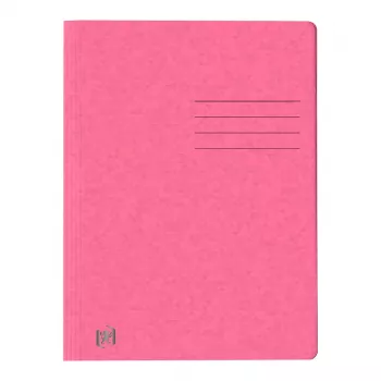 Chemise à sangle Oxford Top File+ A4 rose carton 390 g/m² classement commercial/officiel