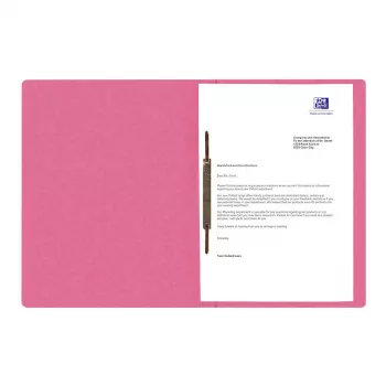 Chemise à sangle Oxford Top File+ A4 rose carton 390 g/m² classement commercial/officiel