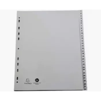 Intercalaires Exacompta 2931E A4 Maxi 1-31, gris