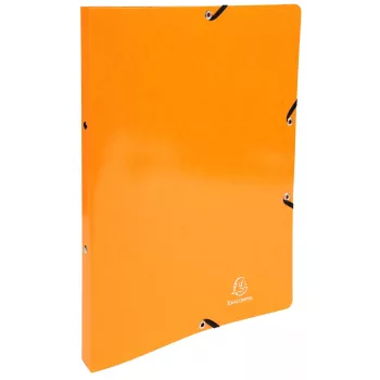 Classeur à anneaux Exacompta Iderama A4, 2 anneaux 15 mm, fermeture élastique, orange (8701590)