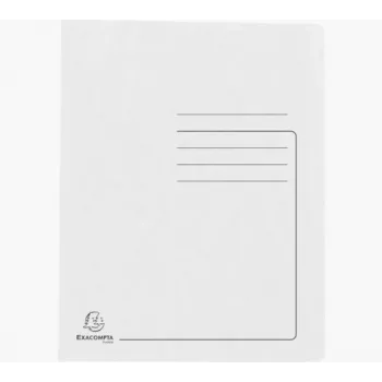 25 chemises à attaches Exacompta carton blanc DIN A4