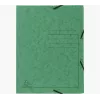 Chemise Exacompta 55403E DIN A4 3 rabats carton vert
