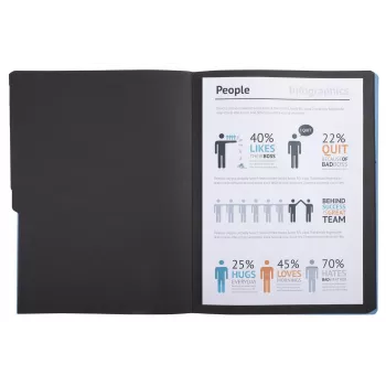 Chemise à soufflet Exacompta 7 compartiments grise Colorspan carton onglets vierges A4
