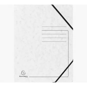 Chemise à élastique Exacompta A4 blanche Colorspan 355g/m² sans rabats