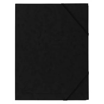 Chemise à coins élastique Exacompta Colorspan A4, 355 g, sans rabats, noire