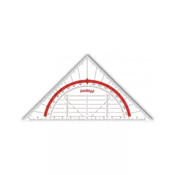 Équerre Maped Study 16 cm - polystyrène transparent - triangle 45°/45°/90°