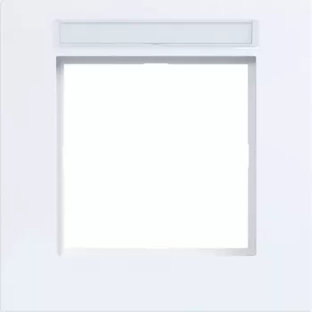 Cadre Hager 1 poste avec champ d'étiquetage A.8 blanc clair brillant WAD8101WG