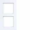 Cadre de recouvrement 2 postes Hager A.8, blanc clair brillant, WAD8200WG