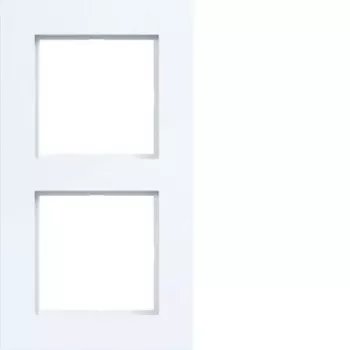 Cadre de recouvrement 2 postes Hager A.8, blanc clair brillant, WAD8200WG