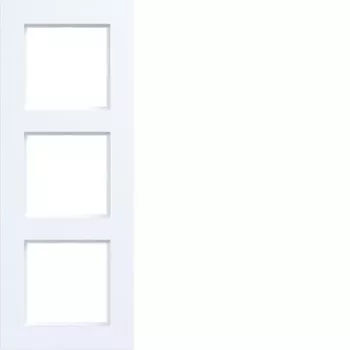 Cadre 3 postes Hager A.8, blanc clair mat, WAD8300WM