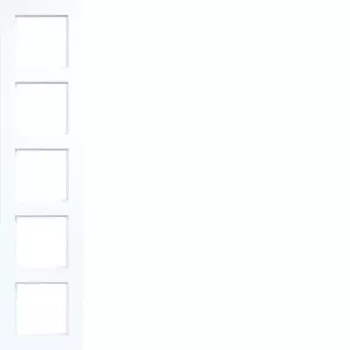 Cadre 5 postes Hager WAD8500WG, A.8, blanc clair brillant