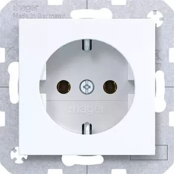 Hager WAS1100WG prise Axess/Cuby blanc clair brillant