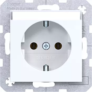 Hager WAS1101WG prise Ax/Cx blanc clair brillant