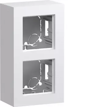 Hager WAD8210WG boîtier en saillie 2 postes version haute A.8 blanc clair