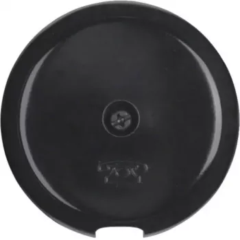 Plaque centrale Hager WTF4400BG pour sortie de câble, 1930 Glass, noir brillant