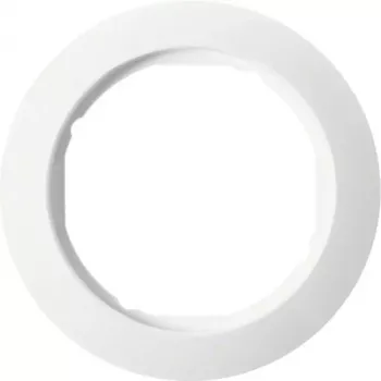 Cadre de recouvrement 1 poste Hager WTD3191WG pour insert central Ø58 mm Serie 1930 blanc pur brillant