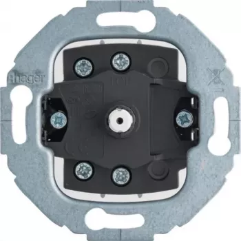 Hager WDE387703 mécanisme encastré de commutateur rotatif croisé intermédiaire pour Berker Serie 1930 noir