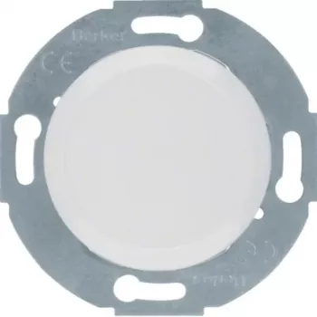 Cache aveugle avec plaque centrale Hager WTF1001PW1 1930/verre blanc polaire