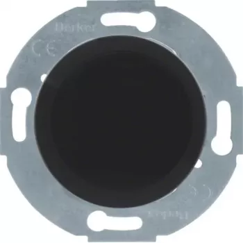 Cache aveugle avec pièce centrale Hager WTF1001BG1 1930/verre noir