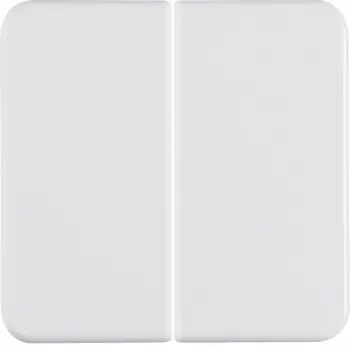 Bouton à bascule 2 postes Hager WWW2000PW, blanc polaire brillant, IP44, encastré