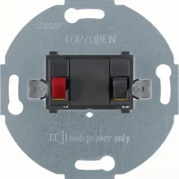 Module de raccordement haut-parleur Hager WDF4800AT1, anthracite mat, insert modulaire