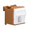 Borne de rangée 6 pôles Hager KN06P 63 A 230 V brun