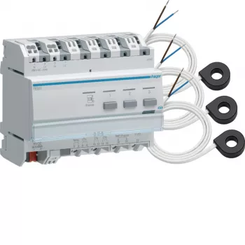 Compteur d'énergie triphasé KNX HAGER TE332 avec 3 transformateurs de courant