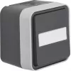 Hager WNC006 interrupteur va-et-vient en saillie IP55 gris avec champ d'inscription W.1