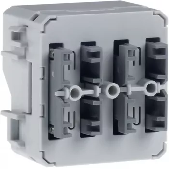 Capteur tactile KNX 1 poste Hager WNT331 en saillie IP55 blanc polaire