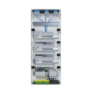 Tableau de distribution en saillie Hager VA60BV1 Volta APV 5x12 PLE 3 circuits différentiels 60 modules IP30 blanc