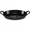 Staub Plat ovale en fonte 28 cm noir