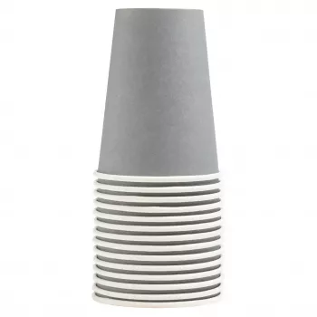 PROnappe 15 gobelets en carton 200 ml, gris (89118I)