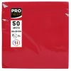 Serviettes en papier PROnappe rouges 2 plis 20 x 20 cm lot de 50