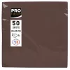 Serviettes en papier PROnappe marron 2 plis 20,0 x 20,0 cm 50 pièces