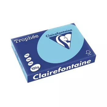 Clairefontaine Trophee Pastel A4 papier copie 120 g 250 feuilles bleu certifié FSC