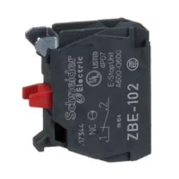 Schneider Electric ZBE102 bloc de contact auxiliaire, 1 NO, borne à vis, Harmony XB4/XB5