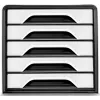 Meuble à tiroirs CEP Office Solution Smoove noir/blanc A4 avec 5 tiroirs