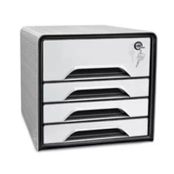 Boîte à tiroirs CEP Office Solution Smoove 7-311S blanche/noire