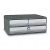Meuble à tiroirs avec serrure CEP Office Solution MoovUp gris clair DIN A4 paysage DIN A5 paysage 3 tiroirs