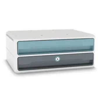 Boîte à tiroirs avec serrure CEP Office Solution MoovUp gris menthe DIN A4 paysage 2