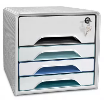 CEP Office Solution Smoove boîte à tiroirs blanche avec lignes multicolores 5 tiroirs