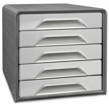 Boîte à tiroirs CEP Office Solution Smoove gris clair avec 5 tiroirs 1071116361